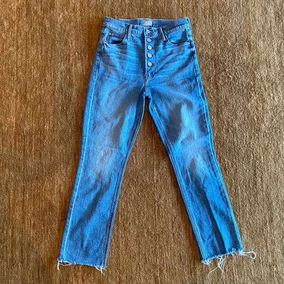 MOTHER denim Pixie Dazzler Ankle Fray Sz 28 - Picture 2 of 5